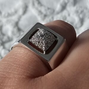 Swarovski Tactic Ring size 55/6.75 silver color